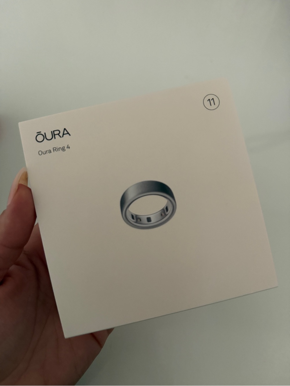 Oura Ring 4 Silver Matte - Size 11